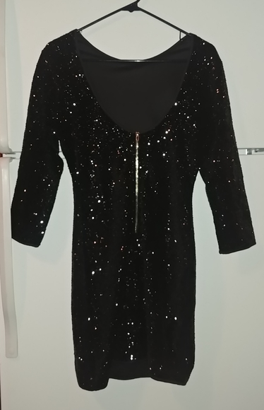 Fashion Nova black sequin dress - Picture 2 of 3